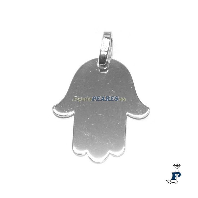 Colgante de la Mano de Fátima fabricada en Plata de 1ª Ley (925 mls). - 8.CG-2607