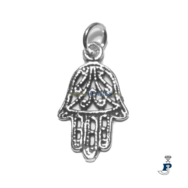 Colgante de la Mano de Fátima fabricada en Plata de 1ª Ley (925 mls). - 8.CG-2882