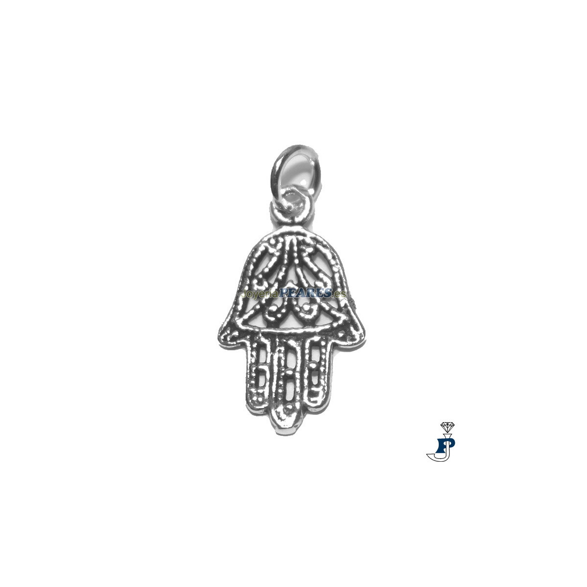 Colgante de la Mano de Fátima fabricada en Plata de 1ª Ley (925 mls). - 8.CG-2882