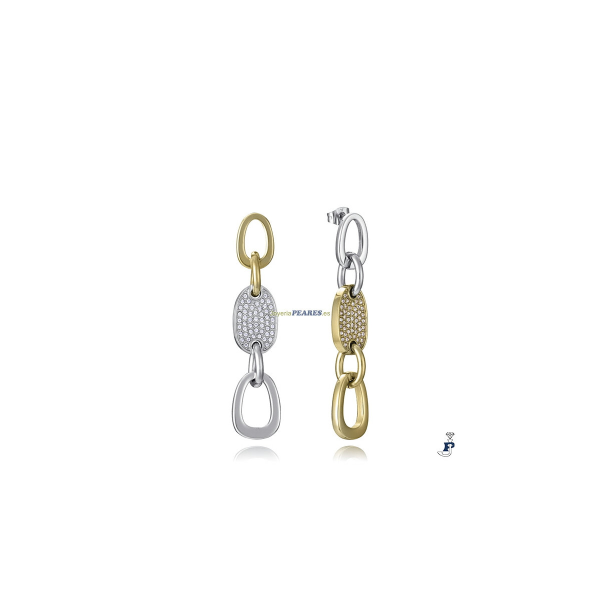 Pendientes de VICEROY fabricados  en acero con baño de Oro. - 75408E01012