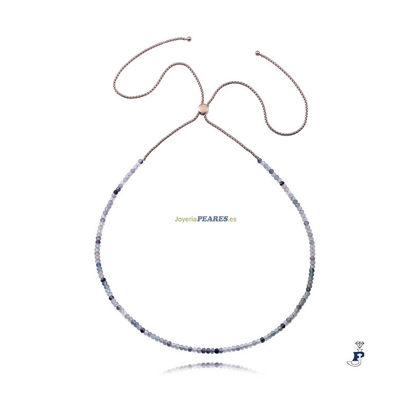 Gargantilla VICEROY de Turmalina y Acero en IP rose gold. - 75411C01019