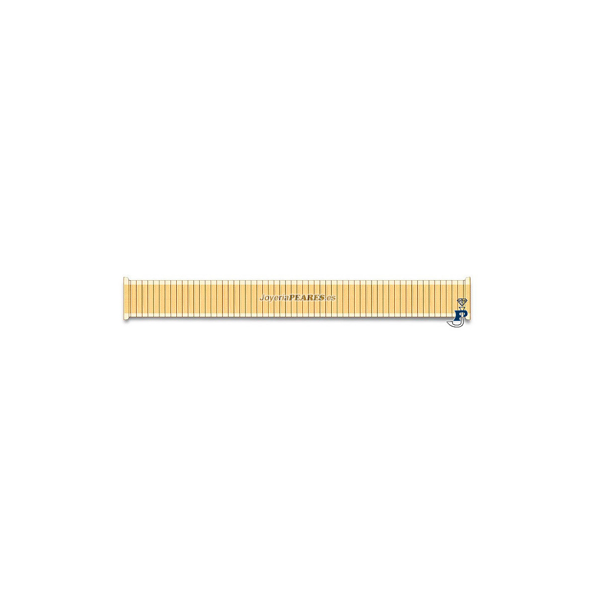 Correa extensible de acero dorada para reloj. - EG5001/14