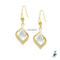 Pendientes LOTUS SILVER en plata de ley 925ml chapados en oro - LP3711-4/5
