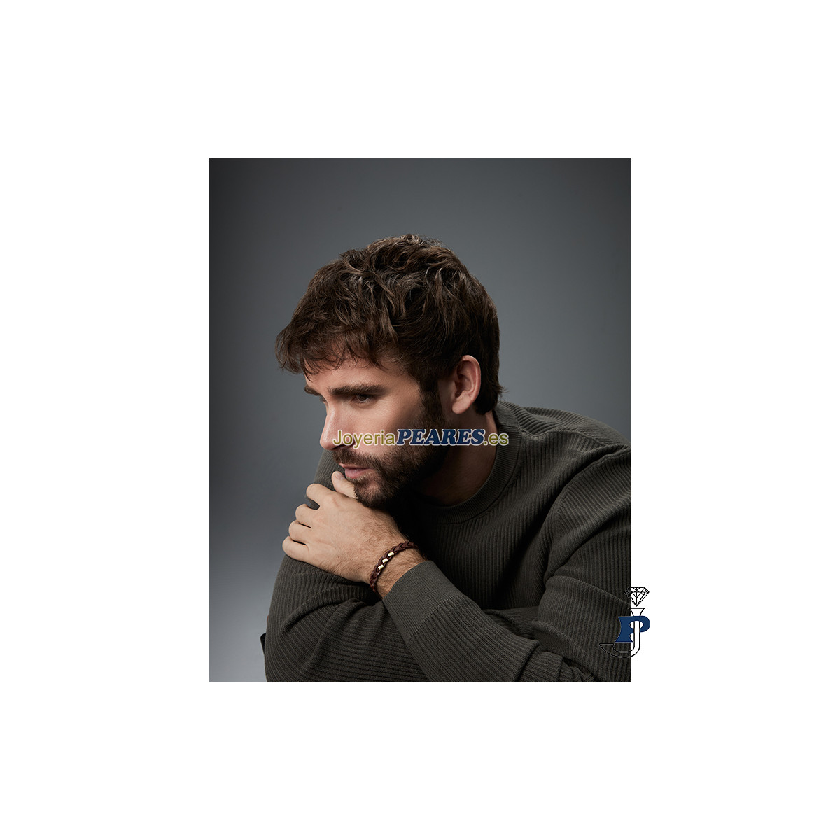 Pulsera cuero y acero para hombre VICEROY. - 14333P01011