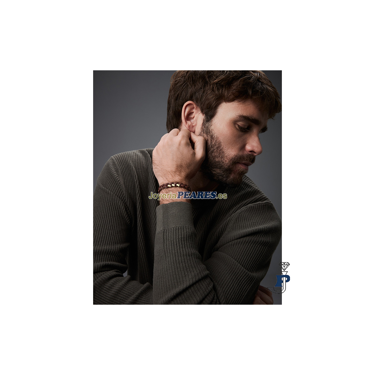 Pulsera cuero y acero para hombre VICEROY. - 14333P01011