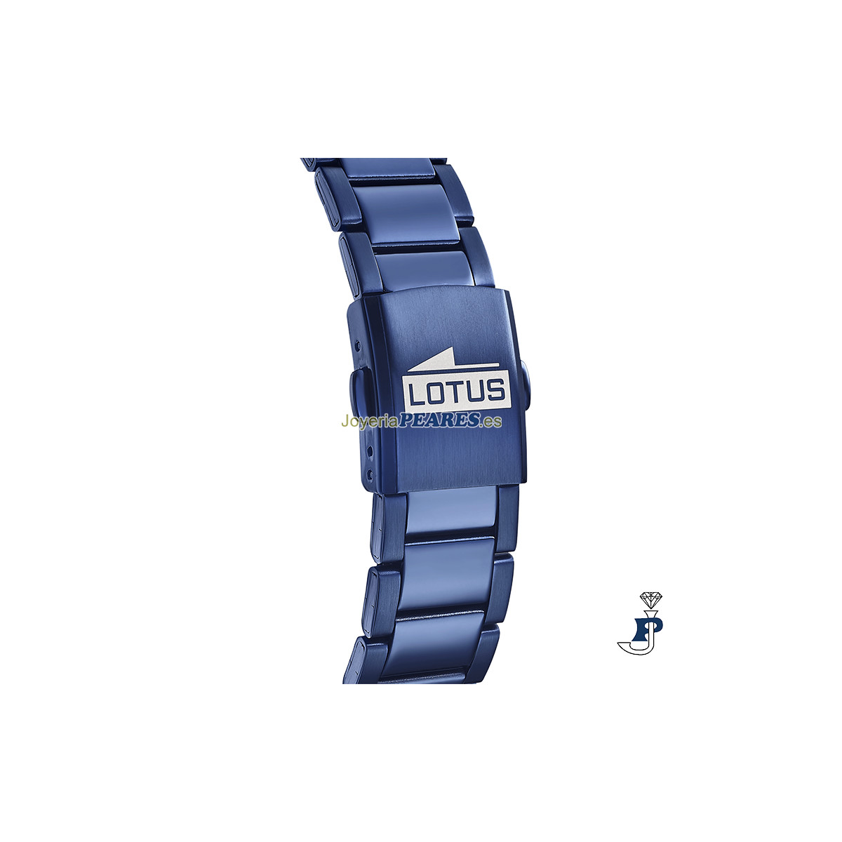 Reloj LOTUS en acero pavonado en azul. - 18680/2