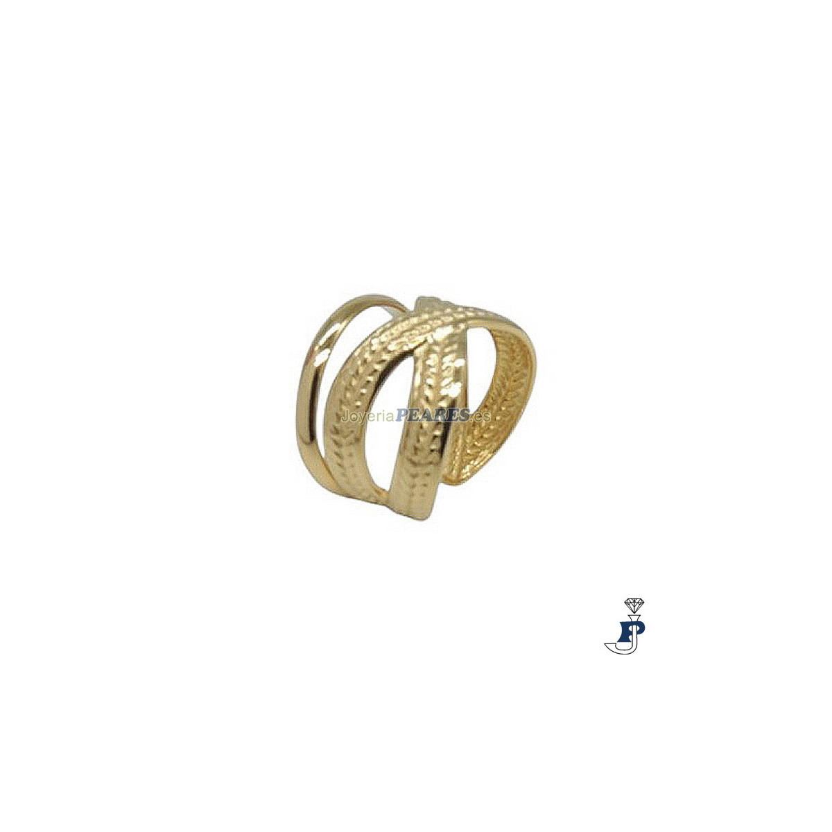 Sortija IVOIRE fabricados en acero con baño de oro. - Z2016716/D