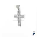 Cruz fabricada en Plata con circonitas. - 8.CP-819