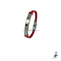 Pulsera  IVOIRE en cuero y acero. - K181/M