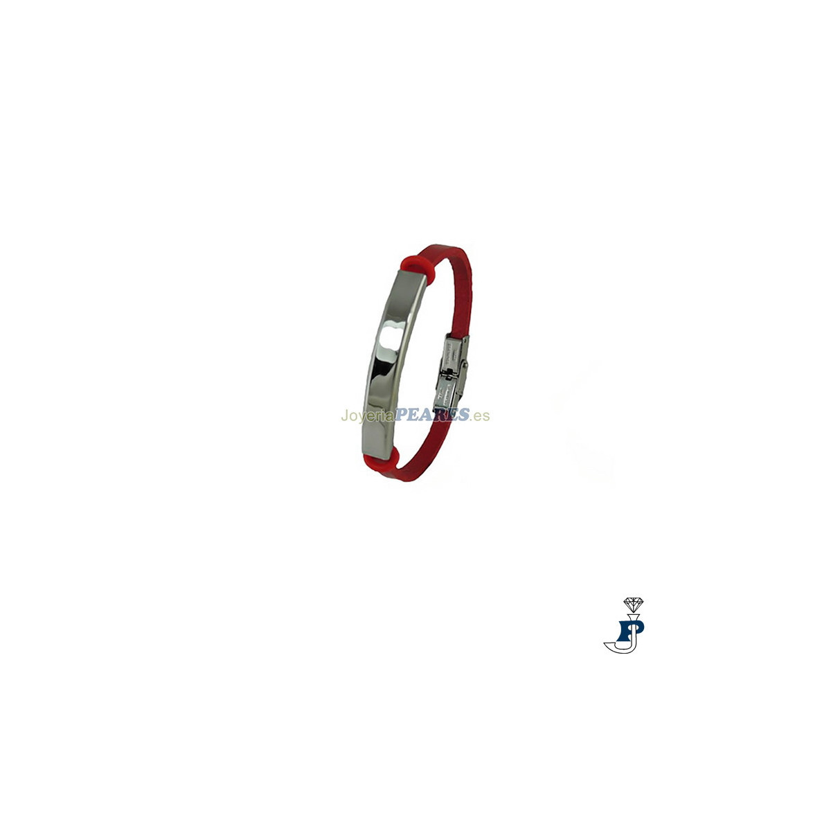 Pulsera  IVOIRE en cuero y acero. - K181/M