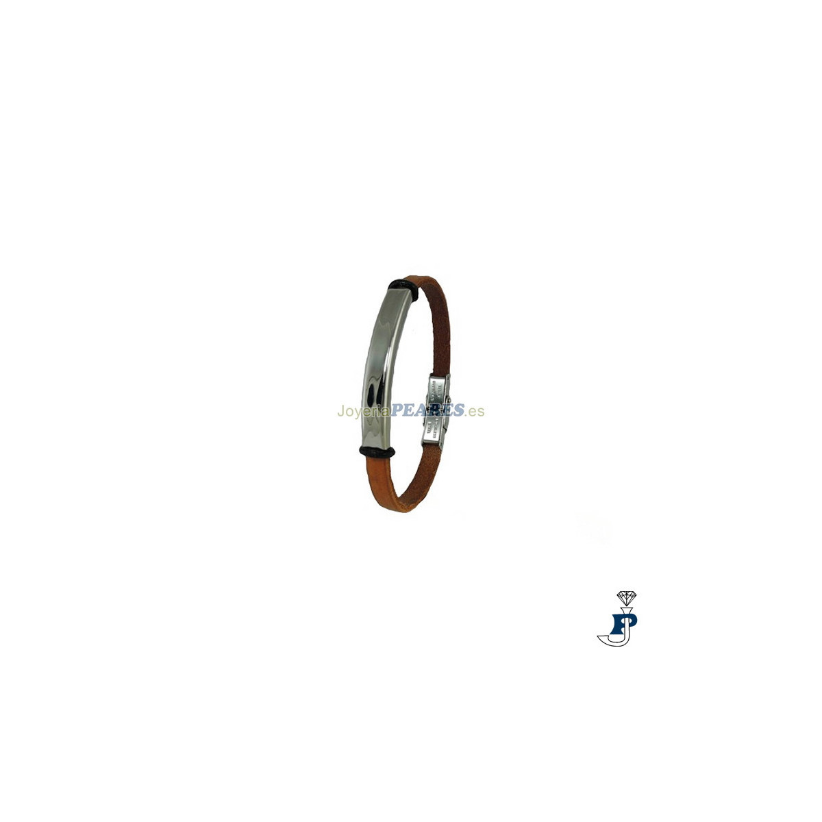 Pulsera  IVOIRE en cuero y acero. - K181/C