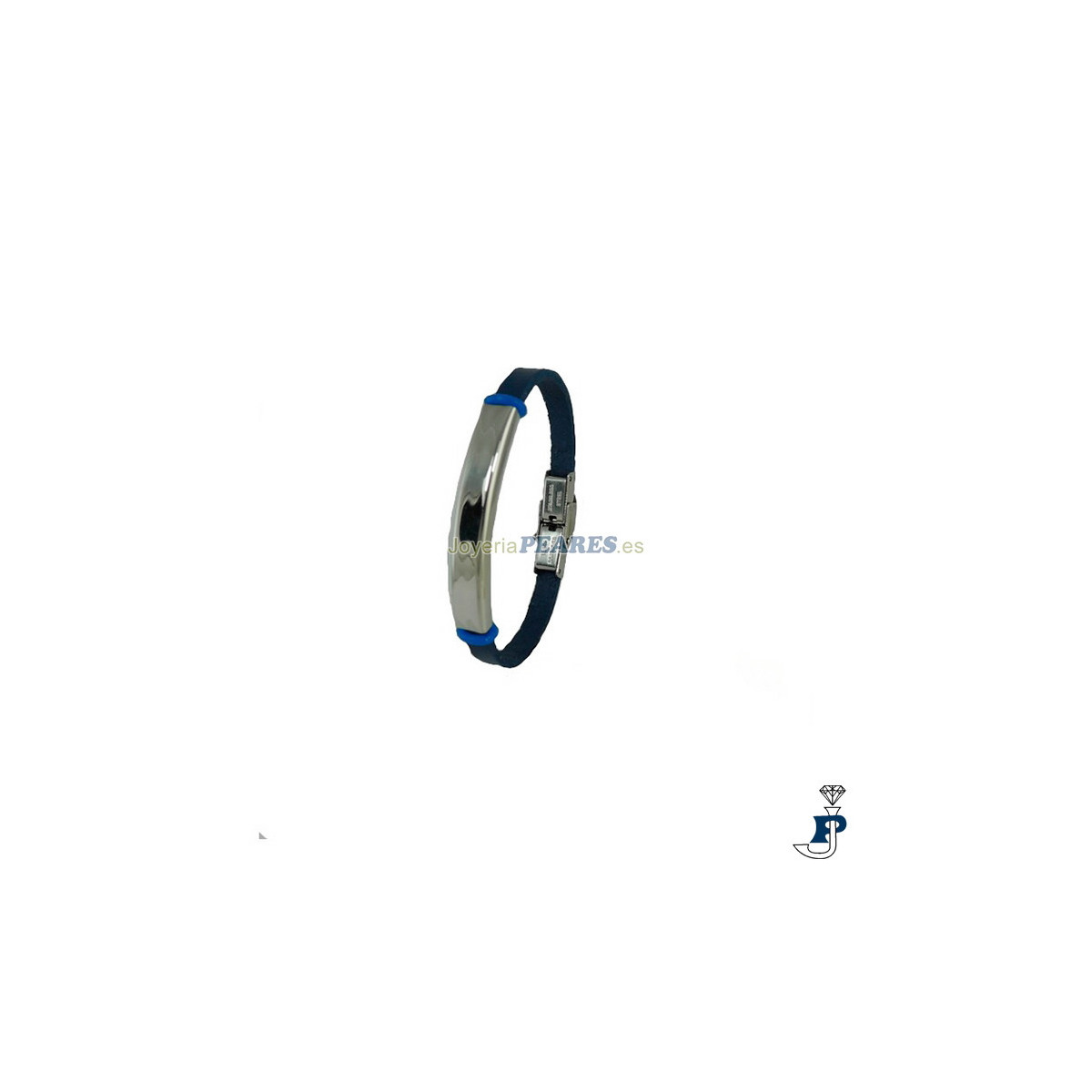 Pulsera  IVOIRE en cuero y acero. - K181/A