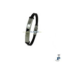 Pulsera  IVOIRE en cuero y acero. - K181/N