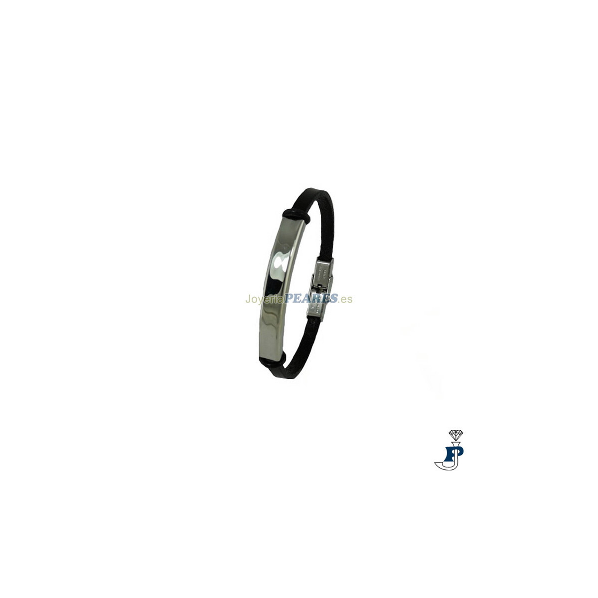 Pulsera  IVOIRE en cuero y acero. - K181/N