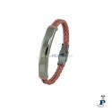 Pulsera  IVOIRE en cuero y acero. - K211