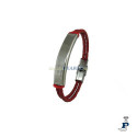 Pulsera  IVOIRE en cuero y acero. - K211/RJ
