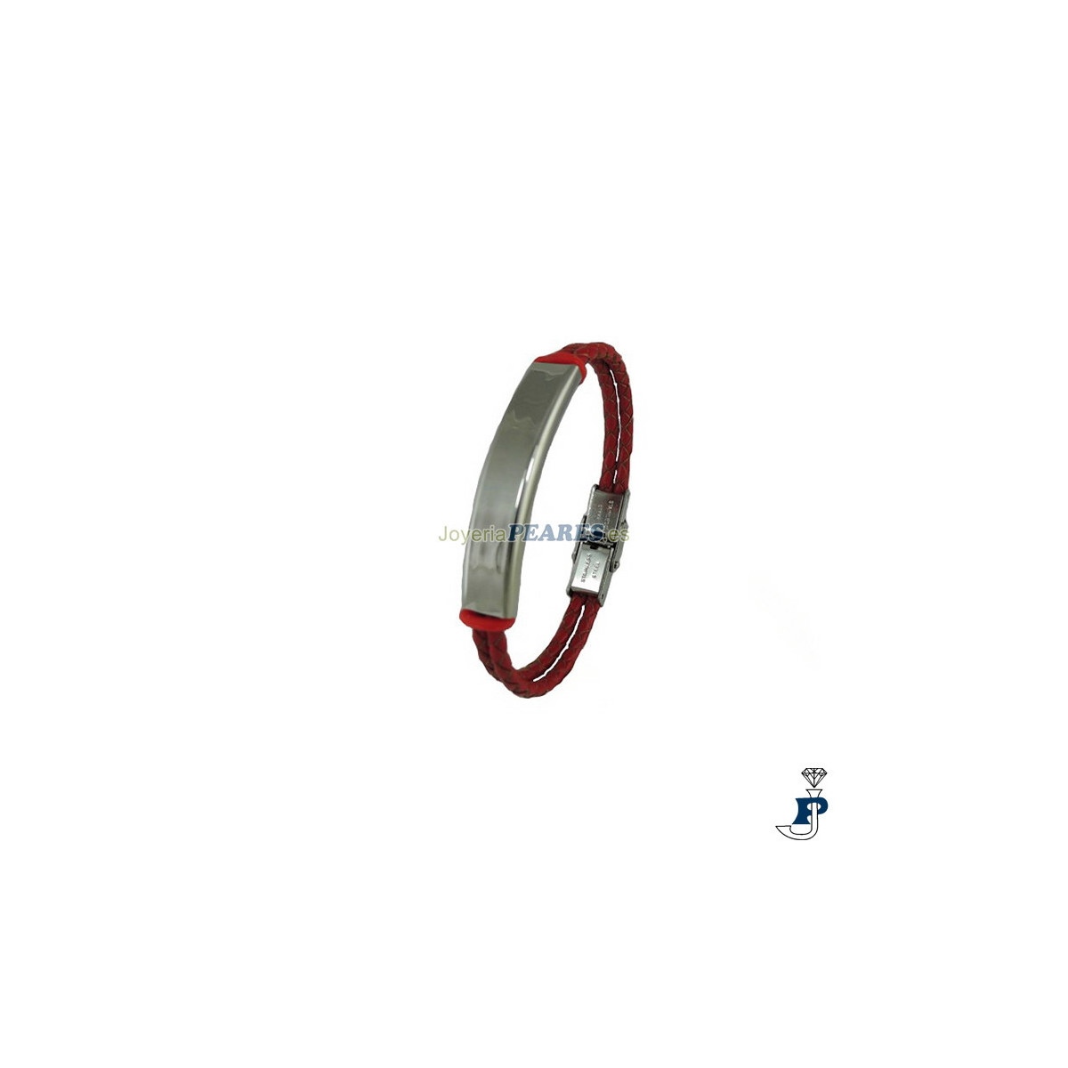 Pulsera  IVOIRE en cuero y acero. - K211/RJ