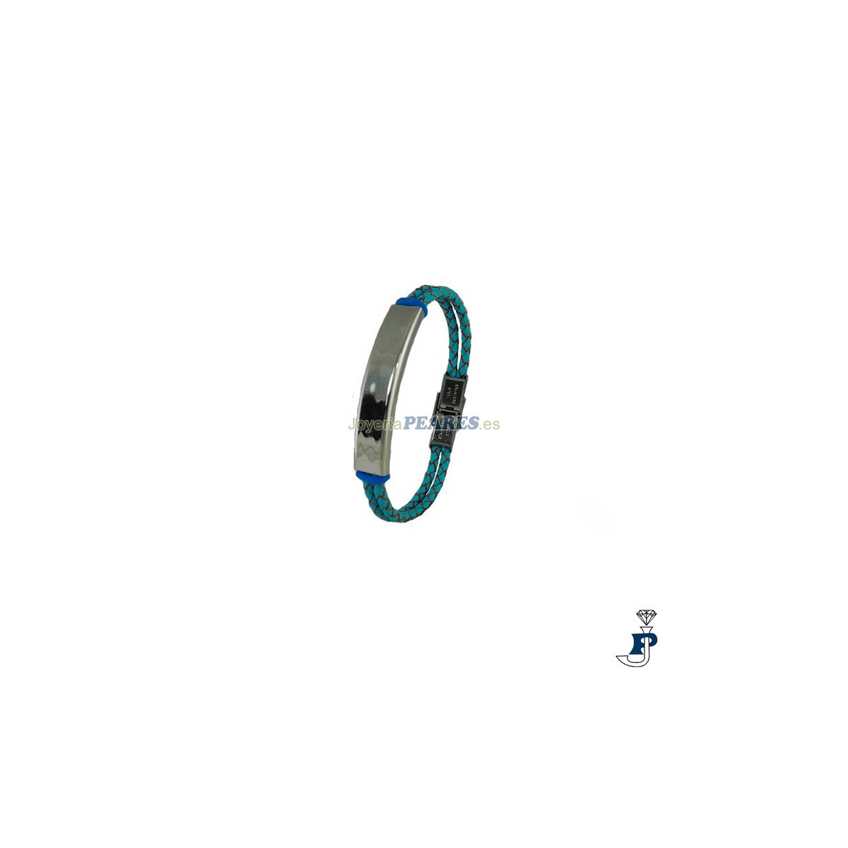 Pulsera  IVOIRE en cuero y acero. - K211/A