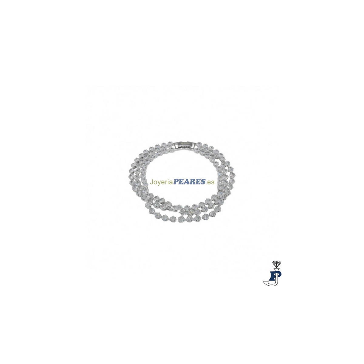 Pulsera triple de cirstales transparente de IVOIRE - Z2016741/B