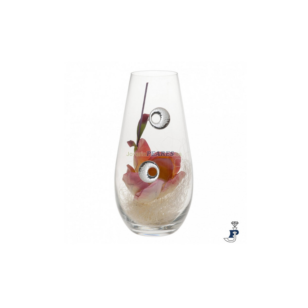 Florero de cristral con circulos. - 188.GA3176