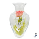 Florero de cristral con flores. - 188.GA3229
