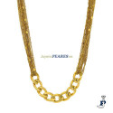 Collar de MAREA fabricados en acero con un baño Oro de 1ª Ley. - C03107/AE