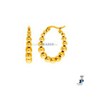 Pendientes  MAREA  en acero con un baño de Oro. - C02701/AB