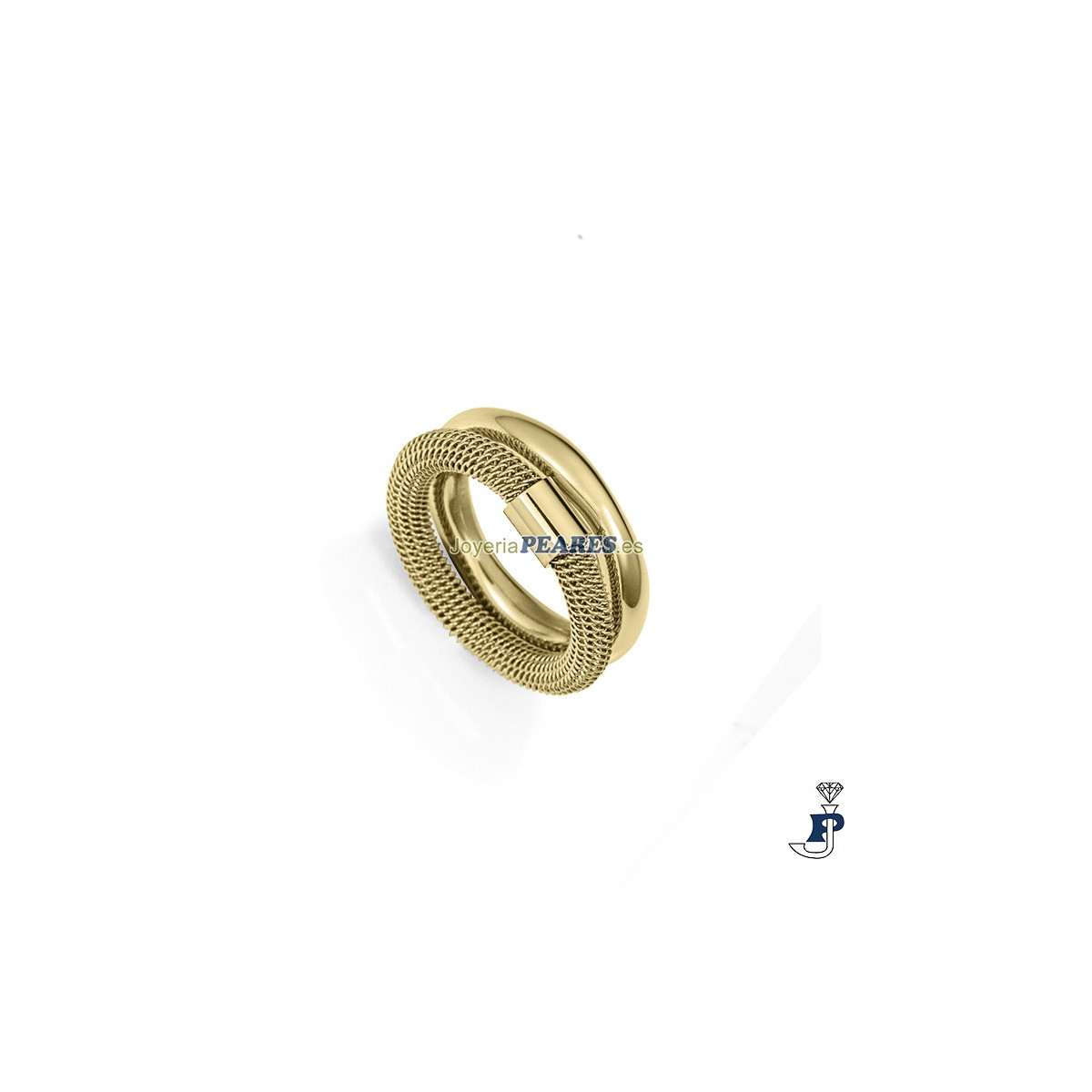 Sortija  de VICEROY fabricada en Acero con Baño de oro. - 14345A01812