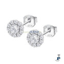 Pendientes de LOTUS SILVER fabricados en Plata de 1ª Ley. - LP1290-4/1