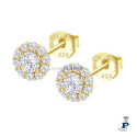 Pendientes de LOTUS SILVER fabricados en Plata de 1ª Ley chapados en Oro. - LP1290-4/7