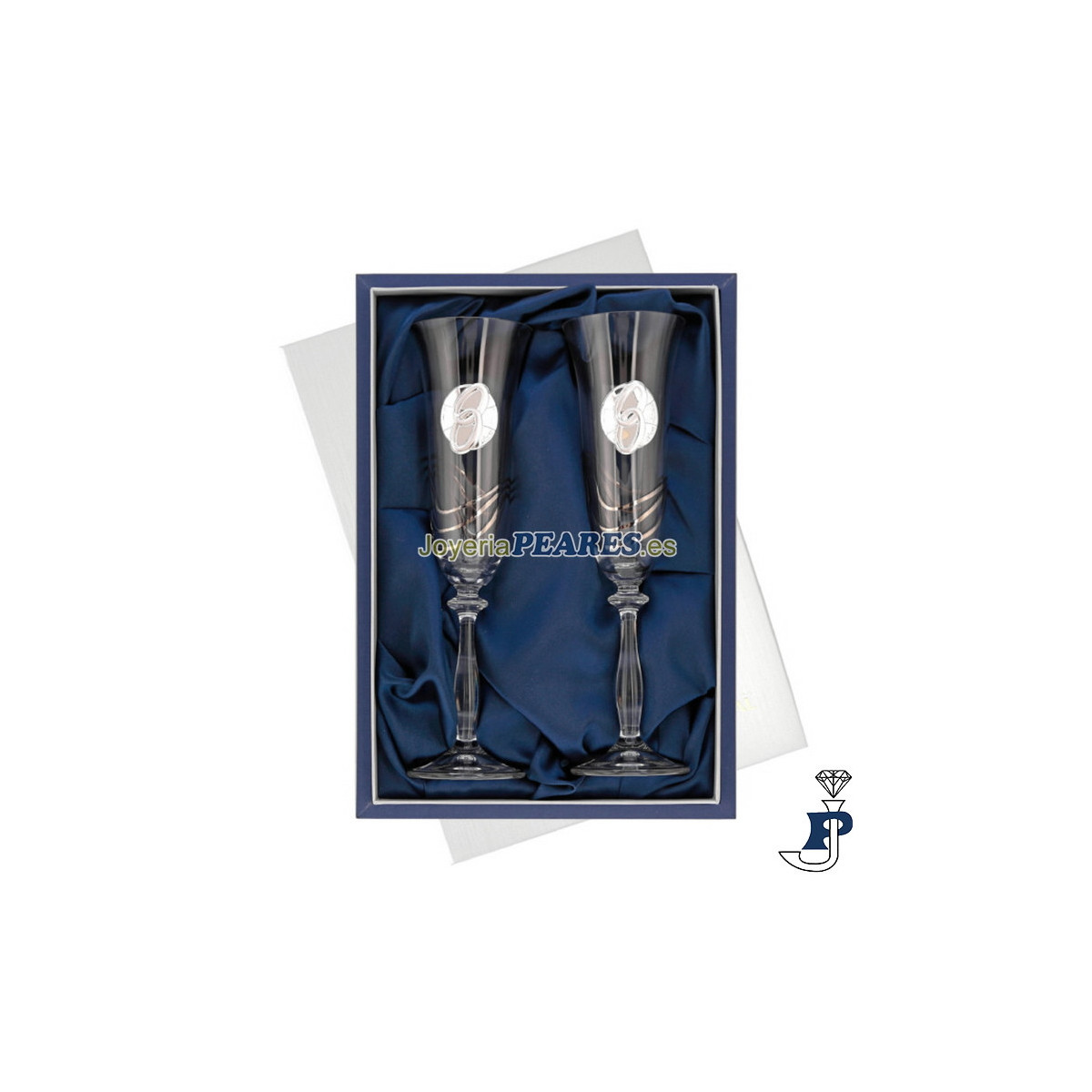 Pareja de copas decoradas con Plata. - 188.GA4310A