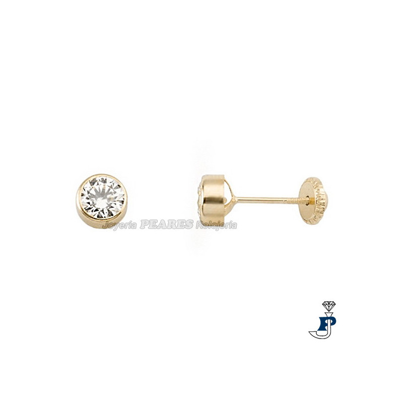 Pendientes chatón en Oro de 1ª Ley. - 159.0202358