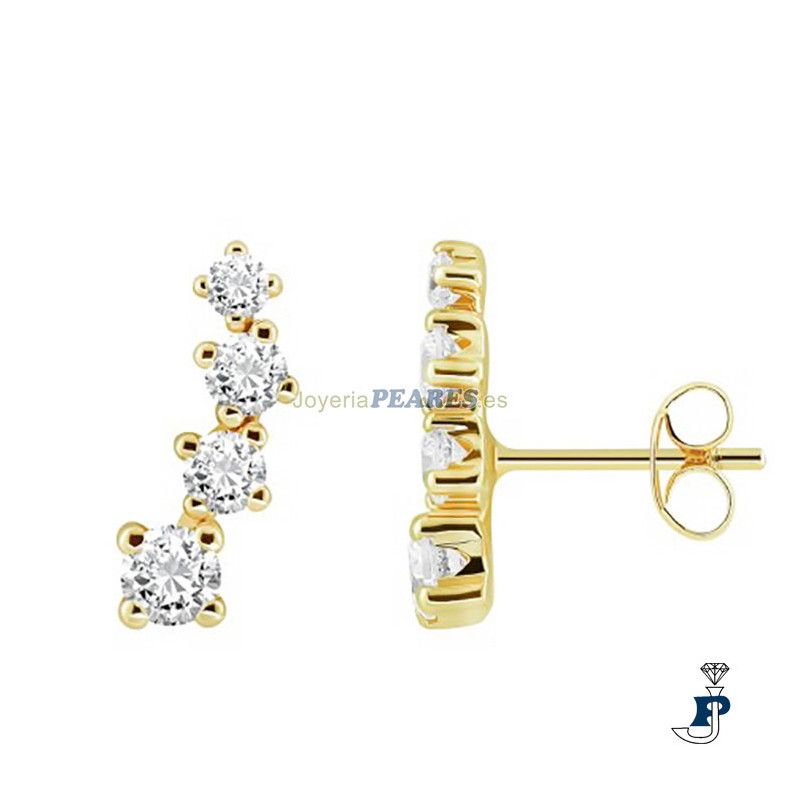 Pendientes trepadores fabricados en Oro de 1ª Ley. - 159.0202637