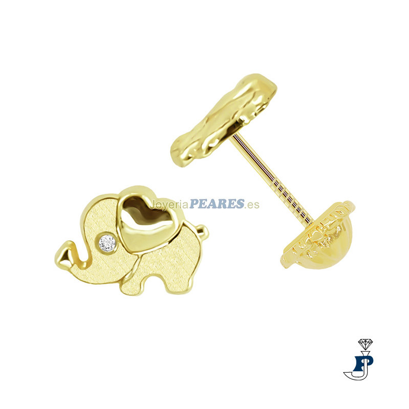 Pendientes Oro 1ª Ley  para bebé. - 159.0203766