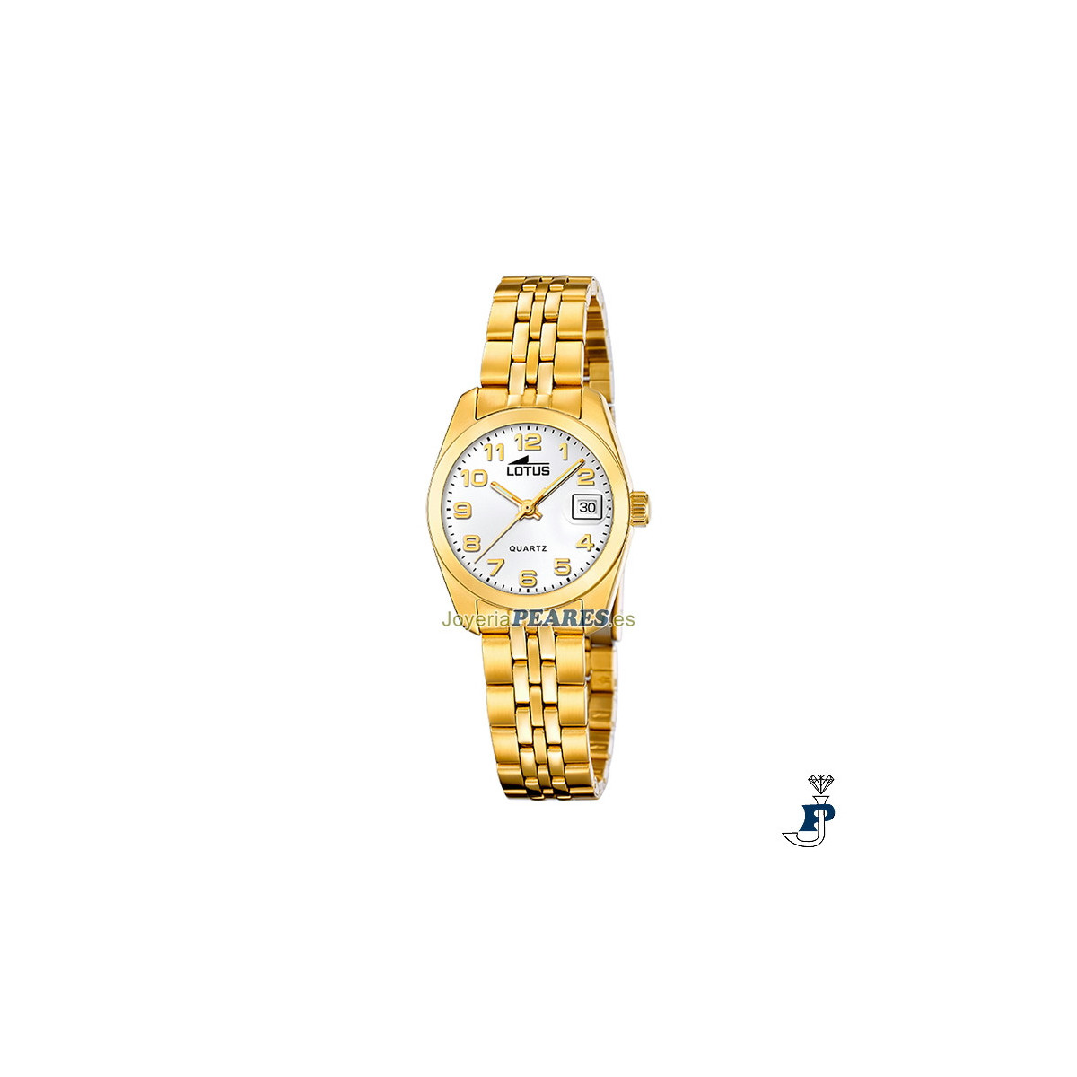 Reloj LOTUS en acero dorado. - 18993/1