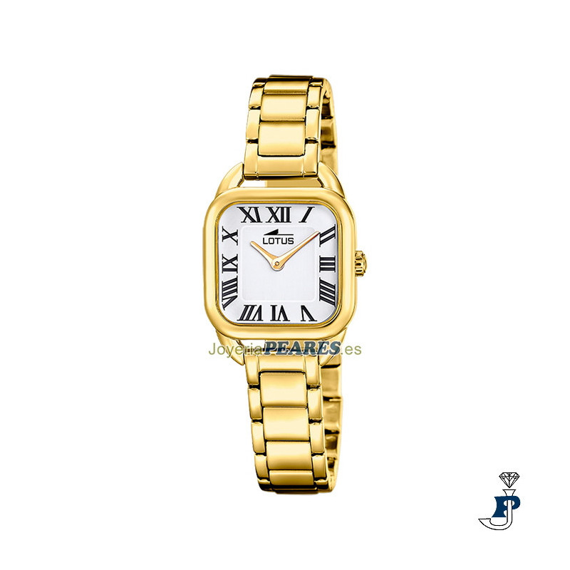 Pack Reloj LOTUS con pulsera de acero chapado en oro de REGALO - 19021/4