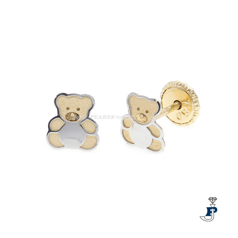 Pendientes Oro Bicolor 1ª Ley para Bebé. - 189.199746