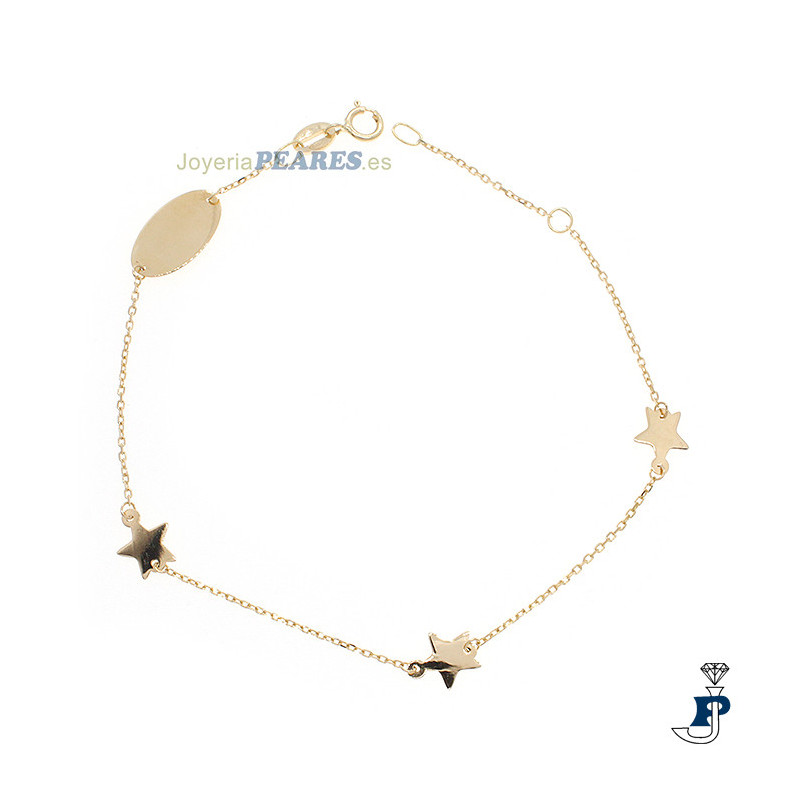Pulsera con estrellas en Oro de 1ª Ley. - 189.235059