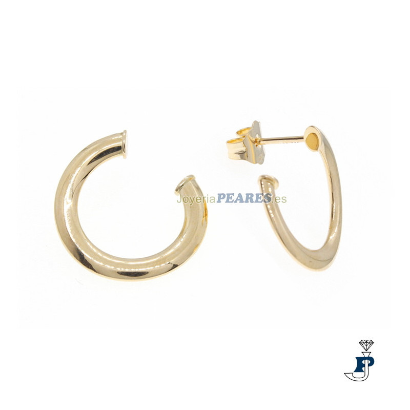 Pendientes de aro fabricados en Oro de 1ª Ley. - 154.RE155/PR