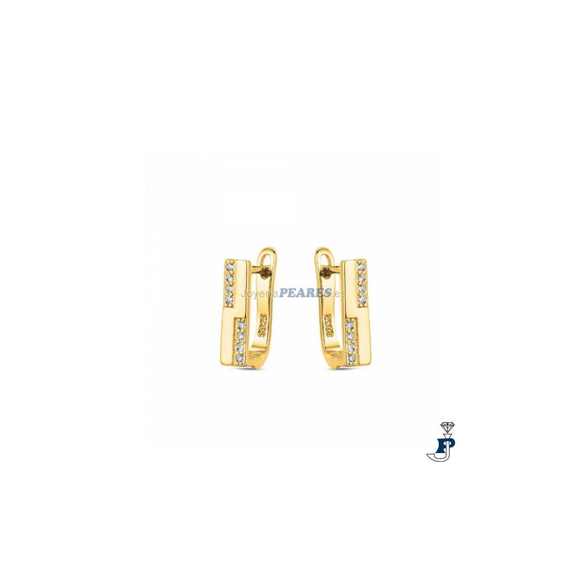 Pendientes de PROMOJOYA fabricados en Plata con un baño de Oro. - 162.9119876