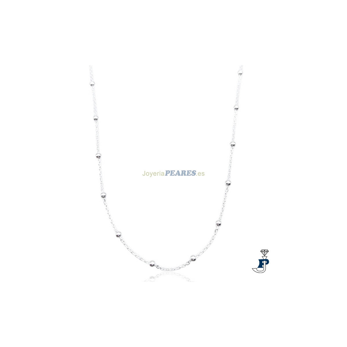 Cadena de plata forsá con bolitas - 185.119001