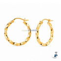 Pendientes fabricados en Plata de 1ª Ley con un baño de Oro. - 8.P-3193 Pendientes fabricados en Plata de 1ª Ley con un baño de Oro. - 8.P-3193