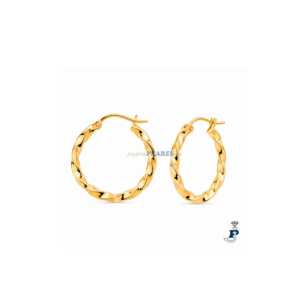 Pendientes  fabricados en Plata de 1ª Ley con un baño de Oro. - 8.P-3193
