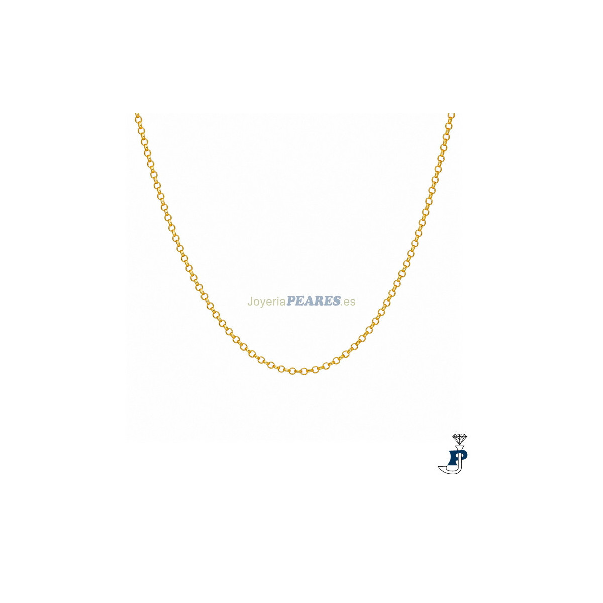 Cadena fabricada en Plata de 1ª Ley con baño de Oro. - 8.RG25/50