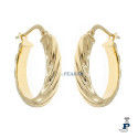 Pendientes aro Plata 1ª Ley (925 mls) chapados en Oro. - 8.P11109 Pendientes aro Plata 1ª Ley (925 mls) chapados en Oro. - 8.P11109