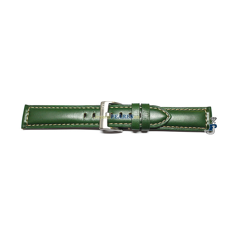 Correa en piel de becerro verde. - 361506-22