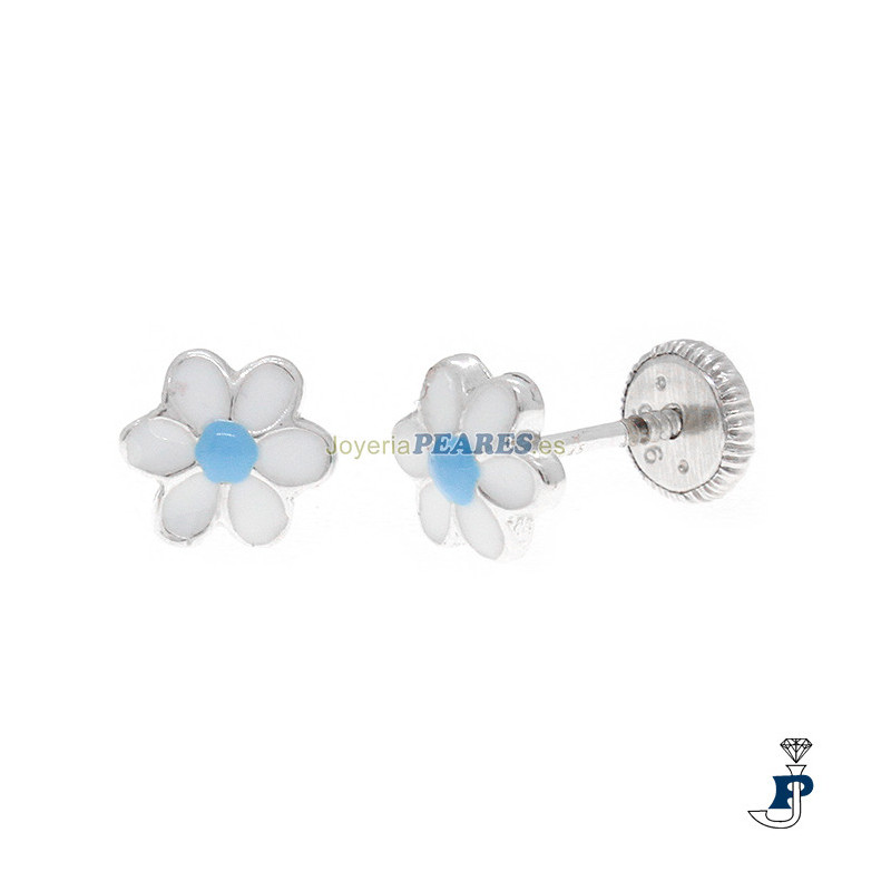 Pendientes Plata de 1ª Ley de flor - 8.P-8829