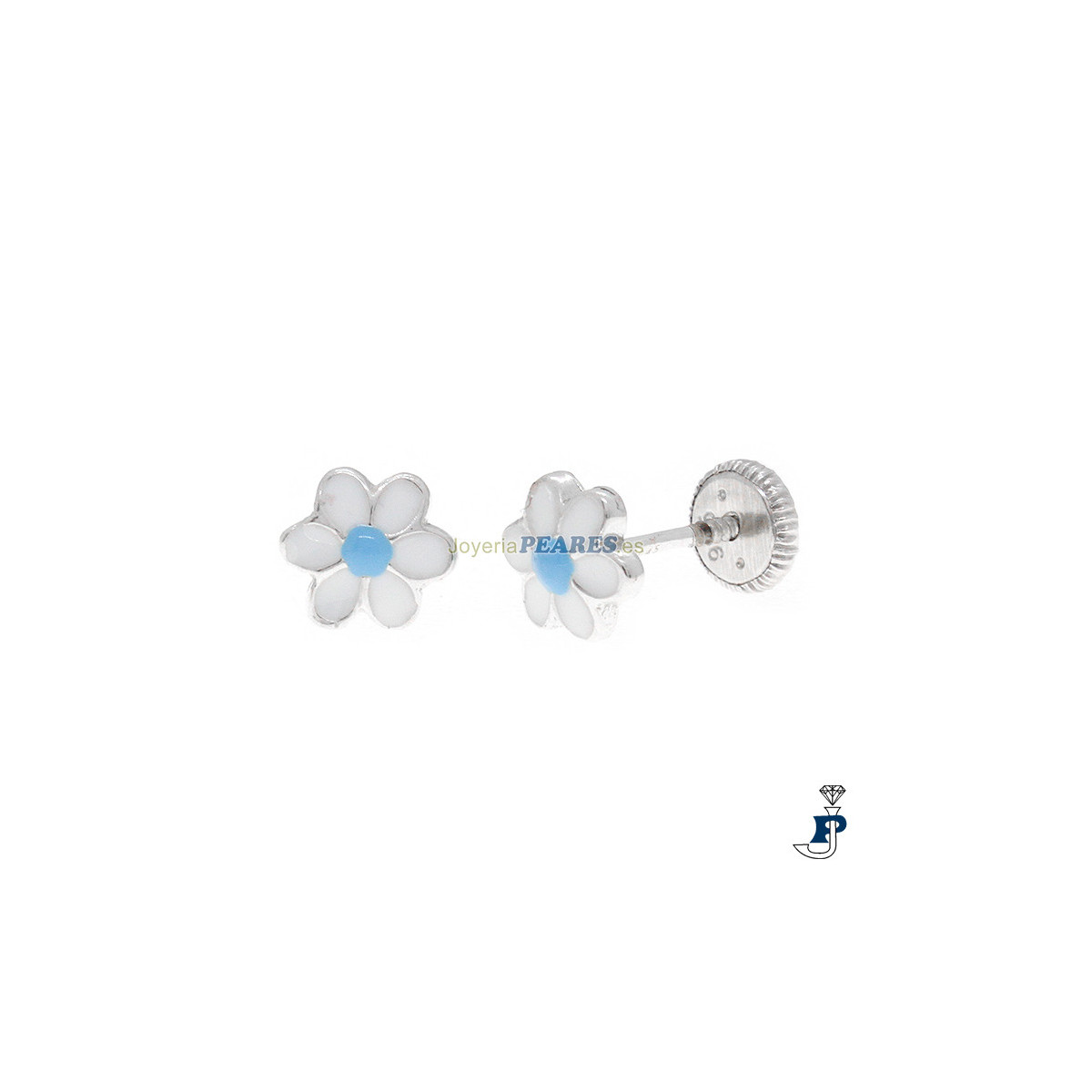 Pendientes Plata de 1ª Ley de flor - 8.P-8829