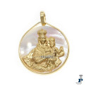Medalla de la Virgen del Carmen en Plata chapada en oro. - 8.CG-2913