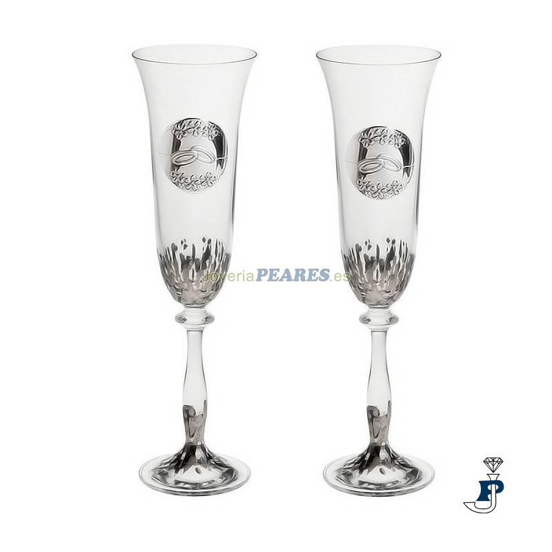 Pareja de copas, decoradas con plata. - 188.GA3137A